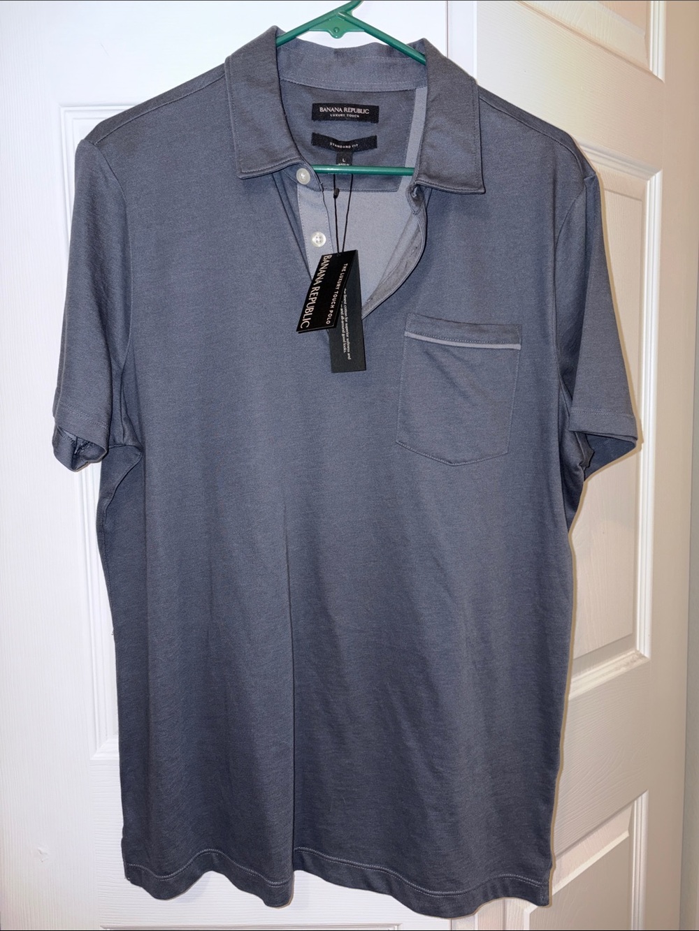 NWT Banana Republic Men’s Slate Blue Luxury Touch size large